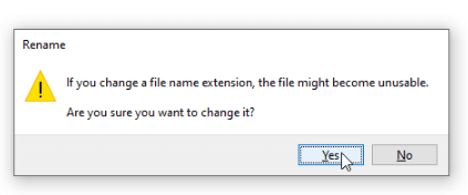 confirm rename