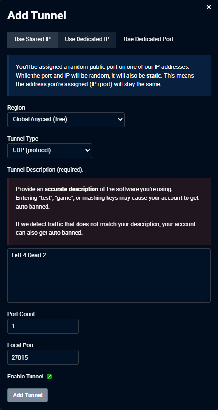 L4D2 Tunnel Config